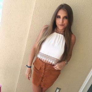 Selling white crop top.